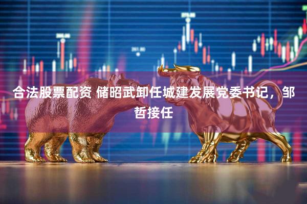 合法股票配资 储昭武卸任城建发展党委书记,邹哲接任